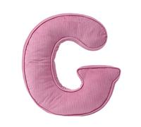 Letter Shaped Decorative Pillow, Letter Cushions, Pink Corduroy Initial Cushion, Letter Shaped Throw Pillows, Pink Letter Plush Pillow, Soft Plush Throw Pillow for Living Room, Bedroom (G)