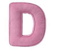 Letter Shaped Decorative Pillow, Letter Cushions, Pink Corduroy Initial Cushion, Letter Shaped Throw Pillows, Pink Letter Plush Pillow, Soft Plush Throw Pillow for Living Room, Bedroom (D)