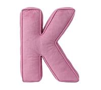 Letter Shaped Decorative Pillow, Letter Cushions, Pink Corduroy Initial Cushion, Letter Shaped Throw Pillows, Pink Letter Plush Pillow, Soft Plush Throw Pillow for Living Room, Bedroom (K)