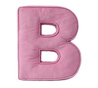 Letter Shaped Decorative Pillow, Letter Cushions, Pink Corduroy Initial Cushion, Letter Shaped Throw Pillows, Pink Letter Plush Pillow, Soft Plush Throw Pillow for Living Room, Bedroom (B)