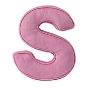 Letter Shaped Decorative Pillow, Letter Cushions, Pink Corduroy Initial Cushion, Letter Shaped Throw Pillows, Pink Letter Plush Pillow, Soft Plush Throw Pillow for Living Room, Bedroom (S)