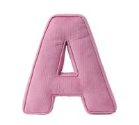 Letter Shaped Decorative Pillow, Letter Cushions, Pink Corduroy Initial Cushion, Letter Shaped Throw Pillows, Pink Letter Plush Pillow, Soft Plush Throw Pillow for Living Room, Bedroom (A)