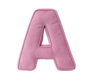 Letter Shaped Decorative Pillow, Letter Cushions, Pink Corduroy Initial Cushion, Letter Shaped Throw Pillows, Pink Letter Plush Pillow, Soft Plush Throw Pillow for Living Room, Bedroom (A)