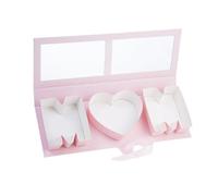 Letter Shaped Fillable Box for Flowers, MAMA Flower Storage Box, Empty Cardboard Letter Fillable Paper Gift Box, Flower Chocolate Jewelry Boxes for Mother's Day