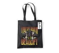 Letter Shoppe (I Put The Dead In Deadlift) Black Tote Bag