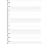 Letter Size Discbound Refill Paper, 11 Disc Paper Refill for Note-Taking System Discbound Planner, 100Sheets / 200Pages Discbound Paper, 100gsm, White, 8.5'' x 11''