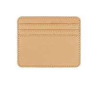 Letter Slim Card Holder Wallet Personalize Mini PU Leather Credit Card Holder Logo DIY Gift Women Men Cardholder(Light Orange)