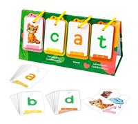 Letter Sounds Flash Cards - Learn To Read Word Games,Spelling Reading Preschool Learning Games, Word Builder Games with 80 Cards for Teacher School Supplies