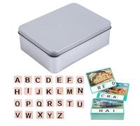 Letter Sounds Flash Cards | Word Games & Educational Puzzles - Wooden Puzzle Games Developing Skill Skill Matching Game for Preschool Learning School Supplies