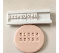 Letter Stamps for Clay Cookie, Alphabet Number Stamp | for Fondant Biscuits Clay Letters, Pottery Alphabet Stamping Tool with Tray