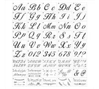 Letter Stencil - 45Pcs Set of 175 Alphabet Templates, Reusable Plastic Letters Crafting Letter Large Templates, Stencils Perfect for Children's Painting Woodcuts Calligraphy DIY & Alphabet Gift Tags
