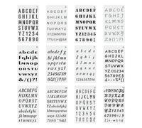 Letter Stencils, 12 Pack, 4 x 7 Inch, Alphabet Stencils, Letter Stencil, Lettering Alphabet Stencil, Stencils, Stencils Letters and Numbers, Lettering Stencils, Bullet Journaling Stencils