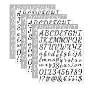 Letter Stickers Self Adhesive 6 Sheet, Alphabet Sticker Vinyl Letter Stickers Number Symbol | Waterproof Stick On Letters for Scrapbooking Mailbox, Door, Kitchen, Water Bottle