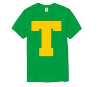 Letter T Funny Group Matching Halloween Christmas Thanksgiving Costume T-Shirt Green