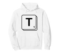 Letter T Word Game Tile Pullover Hoodie