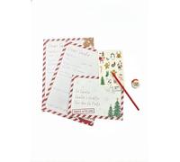 Letter to Santa Pack Father Christmas Dear Santa Letter Writing Kit Stocking Filler Envelope Pencil Eraser Topper Sticker Sheet for Kids Fun Festive Holiday Activity Perfect for Christmas 6pcs