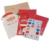 Letter to Santa Set - Includes Letter to Santa, Christmas Tree Rubber Pencil, Stickers, Thank You Letters, Santa Stop here Sign and envelopes
