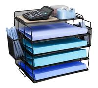 Letter Tray, Filing Tray for Office Desk, Paper Tray Desk Organiser Tray, Paper Filing Tray Folder, Desk Tidy Organizer A4, File Document Holder for Home Office School