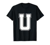 Letter U - Alphabet Bold Capital Upper Case Initial Monogram T-Shirt