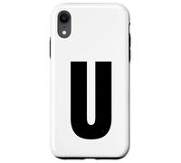 Letter U Capital Bold Alphabet Matching Monogram Case for iPhone XR