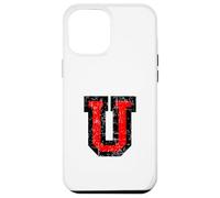 Letter-U (Vintage Black-Red) U Case for iPhone 12 Pro Max