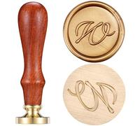 Letter W Wax Seal Stamp, Yoption Vintage Retro Brass Head Wooden Handle Alphabet Letter W Classic Sealing Wax Seal Stamp (W)