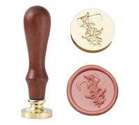 Letter Wax Seal Stamp - Rococo Style Alphabet A-Z Sealing Wax Stamps, Late Baroque Initial Stamp Header, 0.98 Inch/25mm Brass Seal for Envelopes,Invitations or Parties (Letter T)