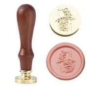 Letter Wax Seal Stamp - Rococo Style Alphabet A-Z Sealing Wax Stamps, Late Baroque Initial Stamp Header, 0.98 Inch/25mm Brass Seal for Envelopes,Invitations or Parties (Letter S)