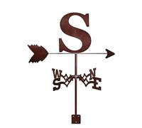 Letter Weather Vane Weathervane Stainless Steel Wind Direction Indicator Weathercock Measuring Tools with Coating for Yard Garden Gazebo Decorations