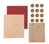 Letter Writing Set Vintage Letter Writing Paper and Envelopes Vintage Writing Set with 40 Letter Paper 12 Vintage Envelopes 12 Sealing Wax Stickers for Love Letters, Invitations & Thank You Cards