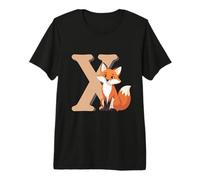 Letter X Fox Alphabet Animal Premium T-Shirt