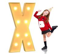 Letter X Light UpMarquee Numbers for Party Decor, Giant Mosaic LED Lights Pre-cut Foam Board Set for Valentine's Day Birthday Christmas New Year, 70cm-2.3ft