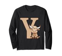 Letter Y Yak Alphabet Animal Long Sleeve T-Shirt