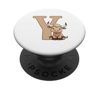 Letter Y Yak Alphabet Animal PopSockets Adhesive PopGrip