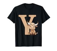 Letter Y Yak Alphabet Animal T-Shirt