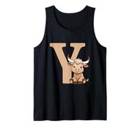 Letter Y Yak Alphabet Animal Tank Top