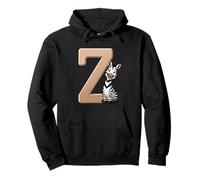 Letter Z Zebra Alphabet Animal Pullover Hoodie