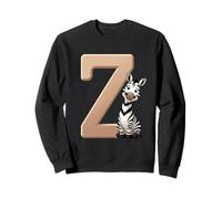 Letter Z Zebra Alphabet Animal Sweatshirt