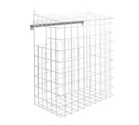Letterbox Cage Indoor Mail Catcher - No Screws Required - White Iron Post Box Basket with Lift-Top - Pet-Safe Door Guard - Universal Fit for uPVC Wood Metal - 39x32x16.5cm | M&W
