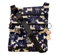 Letterbox Dog Lover Gift Set - Dog Walking Bag & Leather Dog Keyring (Labrador, Boxer, Terrier, Dalmation) | Poop Bag Dispenser | Ribbon Tied with Blank Kraft Tag | (Labrador)