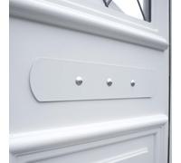 Letterbox Guard - Anti Arson & Unwanted Mail Blocker - Fire-Resistant Foam Gasket - Powder Coated Steel - Disables Letterbox - Secure M8 Coach Bolts - White