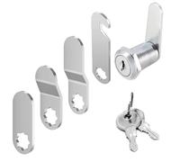 Letterbox Lock 16 mm Comes with 4 Different Lock Plates,Mailbox Cabinet Cam with 2 Key Alike,for Letterbox Letter Box Lever Furniture Drawers Dresser Cupboard Door