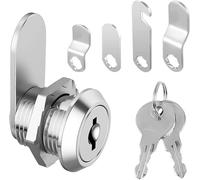 Letterbox Lock 16 mm Comes with 5 Different Lock Plates,Mailbox Cabinet Cam with 2 Key Alike,for Letterbox Letter Box Lever Furniture Drawers Dresser Cupboard Door