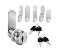 Letterbox Lock 16 mm with 5 Different Lock Plates, 4 Keys Cabinet Lock, Letter Box Lock, Lever Lock Furniture Lock for Cupboard, Cabinet Doors