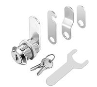 Letterbox Lock, Cam Lock, Cabinet Lock, Furniture Lock, Locker Lock, Lever Lock, Made Of Die-Cast Stainless Steel, Comes With 4 Different Lock Plates (1 piece-16 mm)