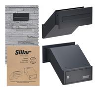 Letterbox throw-through mailbox installation fence steel lock 4 keys Sillar