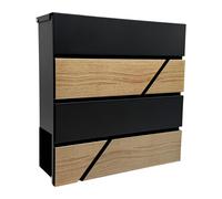 Letterbox Wall-mounted Mailbox Newspaper Holder Wood Effect