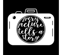 Lettering Calligraphy Inscription Slogan Quote Motivational Poster on Retro Camera Lettering Decals 52x65.3cm Art Decoration White