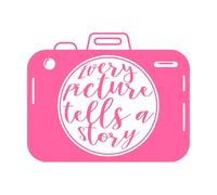 Lettering Calligraphy Inscription Slogan Quote Motivational Poster on Retro Camera Lettering Decals 40x50.2cm Can Modify and add Information Pink