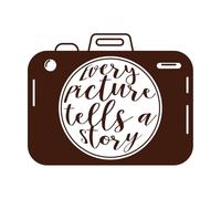 Lettering Calligraphy Inscription Slogan Quote Motivational Poster on Retro Camera Lettering Decals 40x50.2cm Removable Without Leaving Glue Coffee